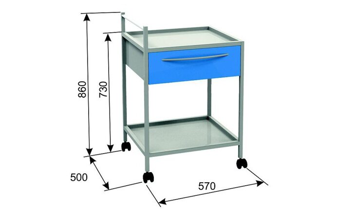 Тележка с полками медицинская