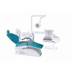 Azimut 300A MO - стоматологическая установка с верхней подачей инструментов, мягкой обивкой кресла и двумя стульями | Azimut (Китай)