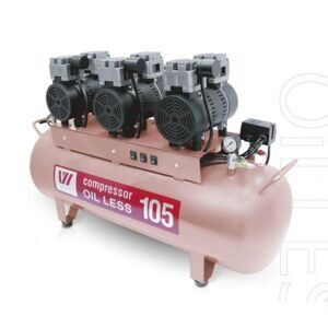 W-606 - безмасляный компрессор для 3-х стоматологических установок с ресивером 105 л (255 л/мин) | WuerWei (Китай)